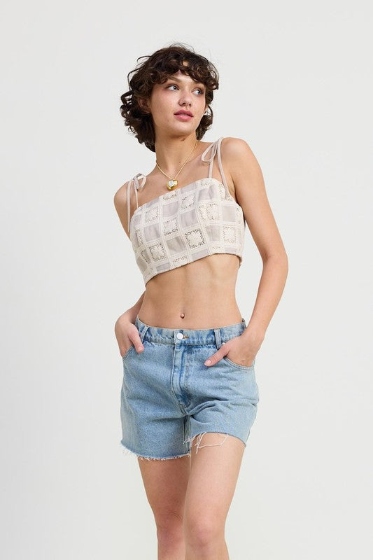 Top crochet cropped