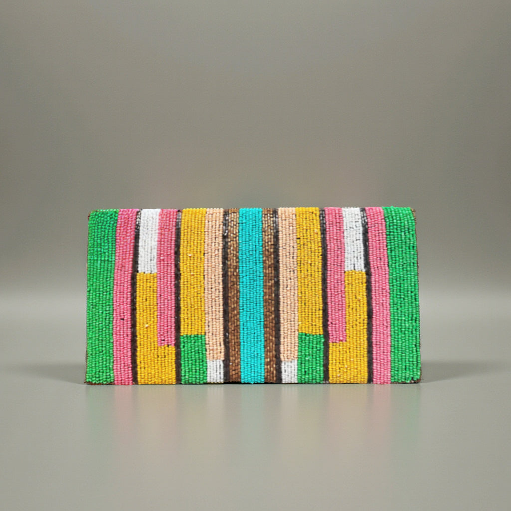 More Than A Tribal Colorful Beaded Clutch