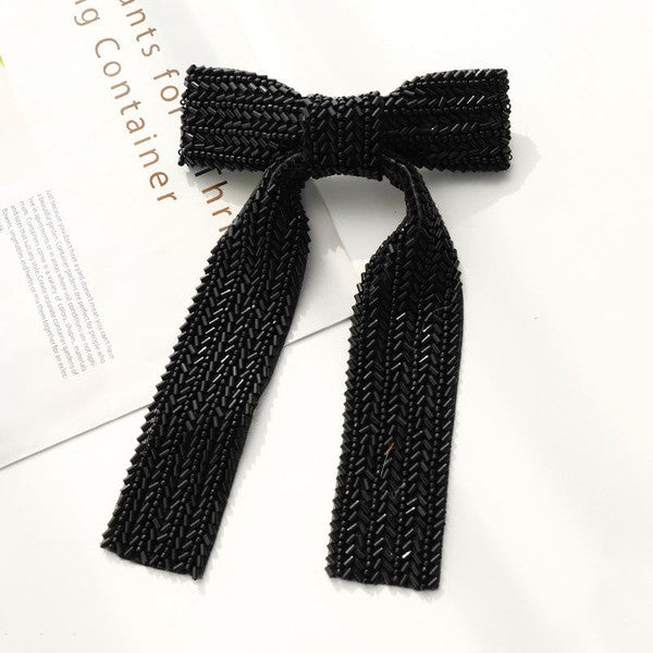 Hair accessory beaded bow