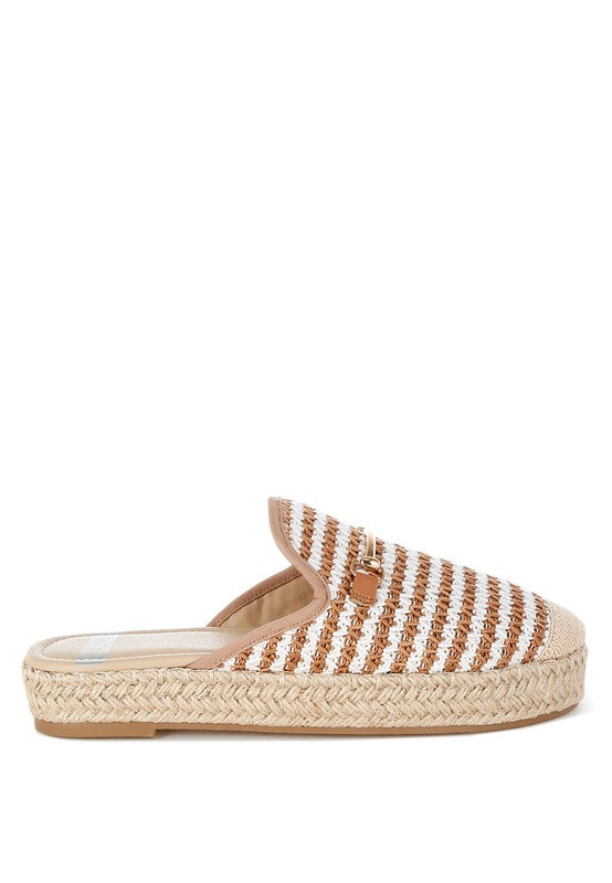 Slip-on mules Himari raffia