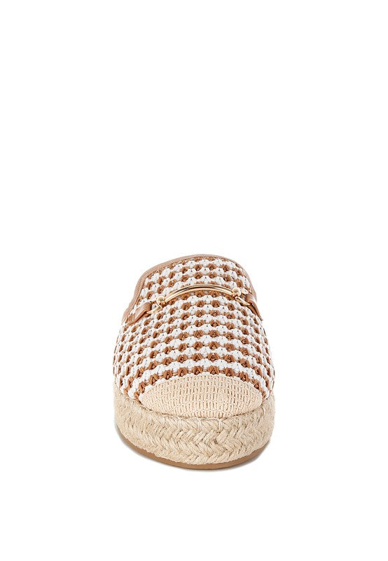 Himari slip-on raffia mules