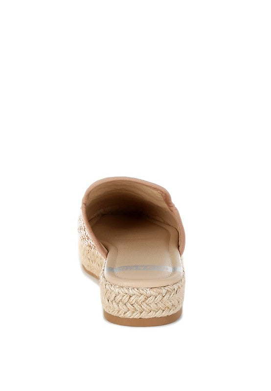 Raffia Himari slip-on mules