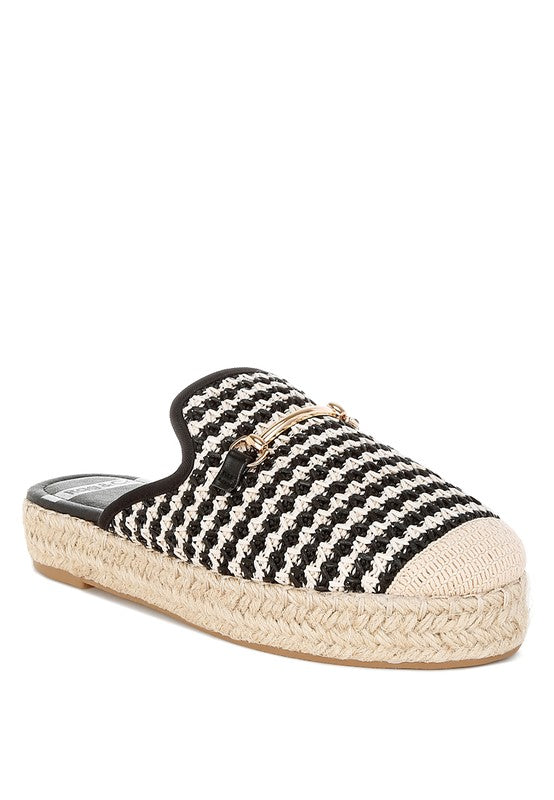 Slip-on raffia mules Himari