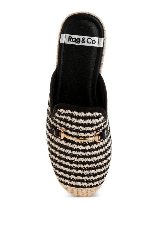 Himari mules raffia slip-on