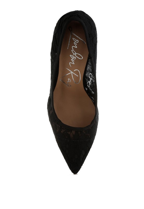 Stiletto lace pumps Masega heel