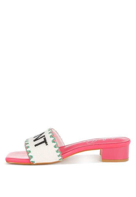 Poshta Saint Tropez Beaded SlipOn Heels