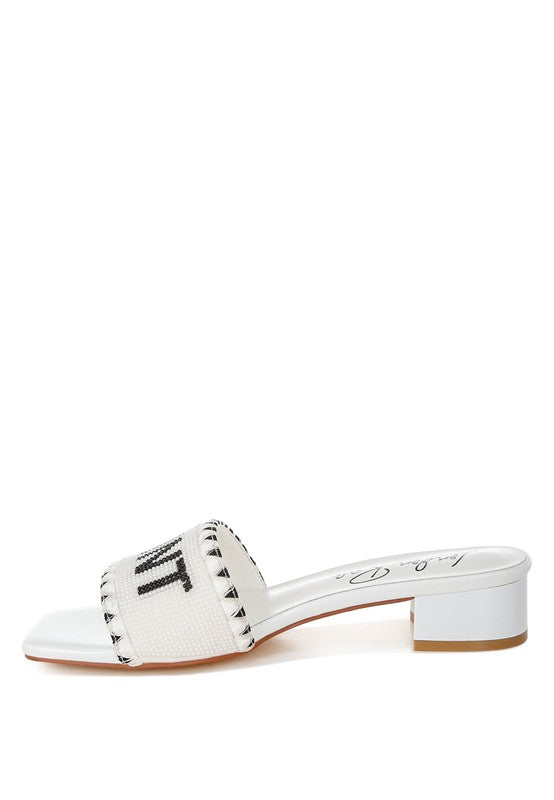 Saint Tropez Poshta beaded slipon heels