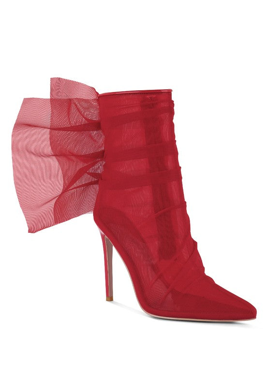 Ankleboots heeled Princess organza wrapped style