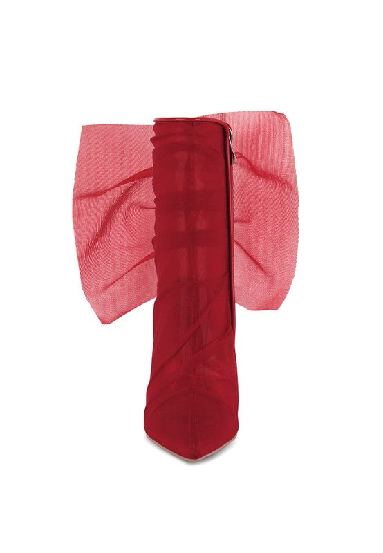 Wrapped heeled ankleboots Princess organza