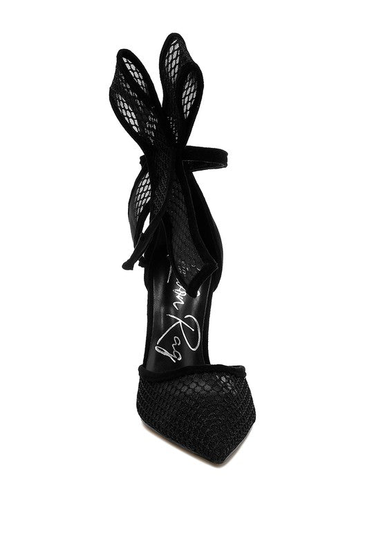 Stiletto Regenta big bow detail sandals