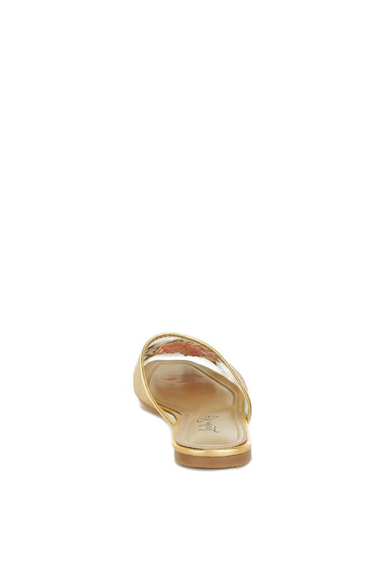 Floral mesh embroidered mules Shara